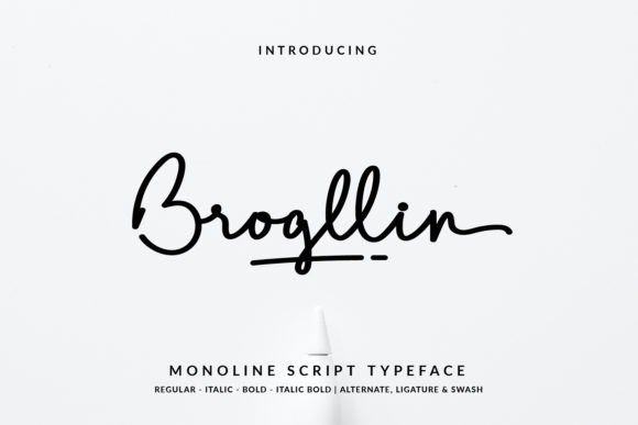 Brogllin: A Delicate Script for Creative Projects