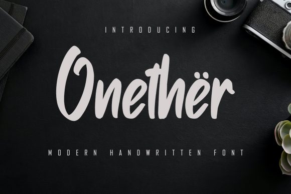 Onether: A Handwritten Font for Creative Campaigns