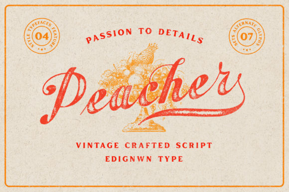 Peacher: A Stylish Script Font for Crafters