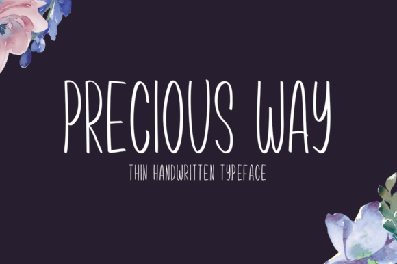 Precious Way: A Handwritten Font for Editorial Elegance